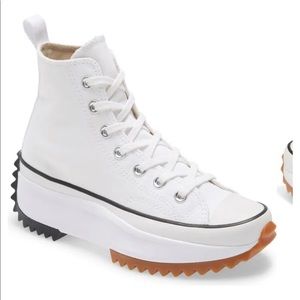 Converse Run Star Hike High Top Platform Sneaker size W8 White